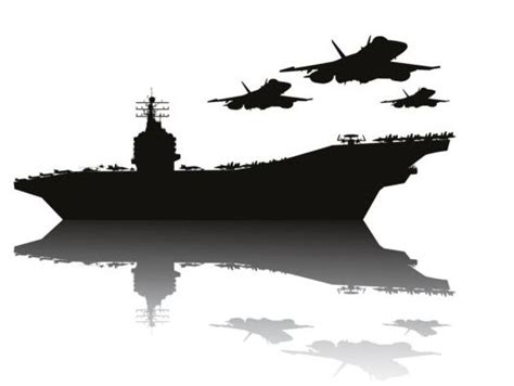 Aircraft Carrier Silhouetter Vector 01 Vector Silhouettes Free Download