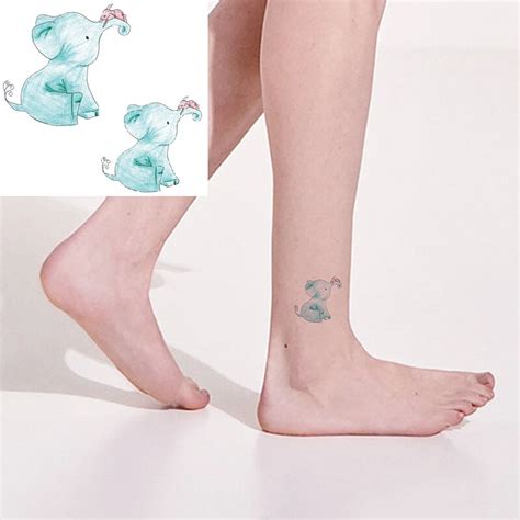 colored fashion waterproof temporary tattoo sticker tatoo tatto women sex flash fake henna blue