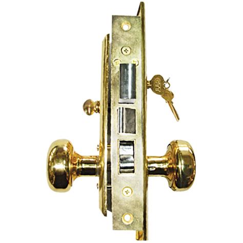 Grip Tight Tools Brass Mortise Entry Right Hand Lock Set With 2 12 In