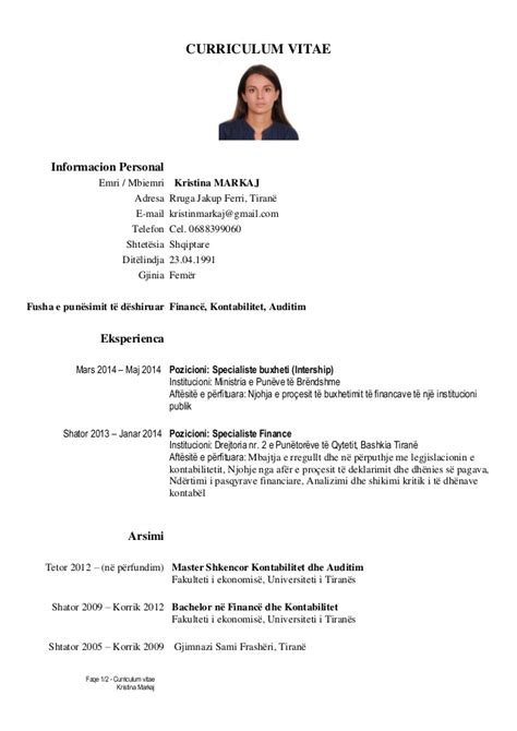 Esistono tanti modi per realizzare il proprio curriculum; Curriculum Vitae Shqip Online