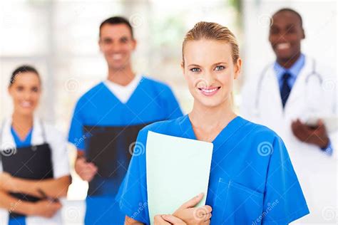 Medical Nurse Colleagues Stock Photo Image Of Blue Cheerful 29133152