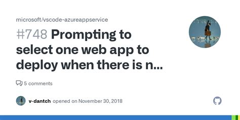 Prompting To Select One Web App To Deploy When There Is No Opened