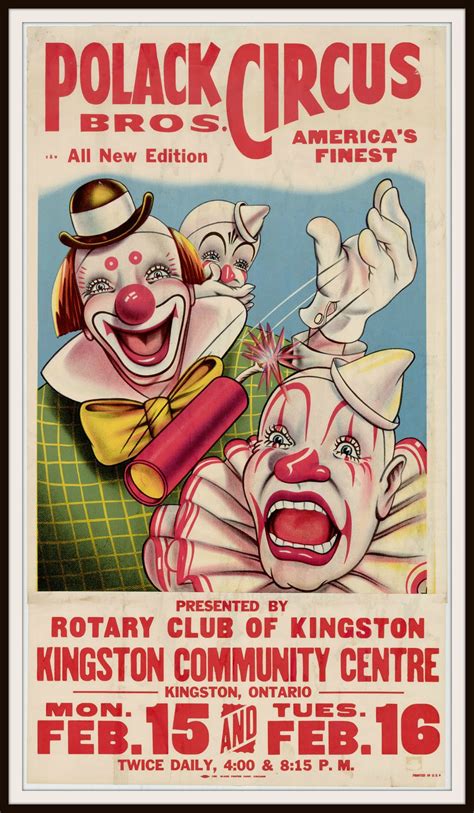 Vintage Reproduction Circus Poster Art Print Circus Poster Vintage Clown Vintage Circus Posters