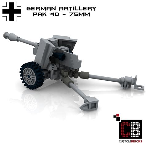Custombricksde Lego Ww2 Wwii German Deutsche Pak 40 75mm Kanone Gun