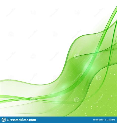 Bright Green Vector Waves Abstract Background Vector Eps10 Stock Vector