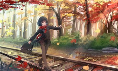 Autumn Anime Girl Wallpapers Wallpaper Cave