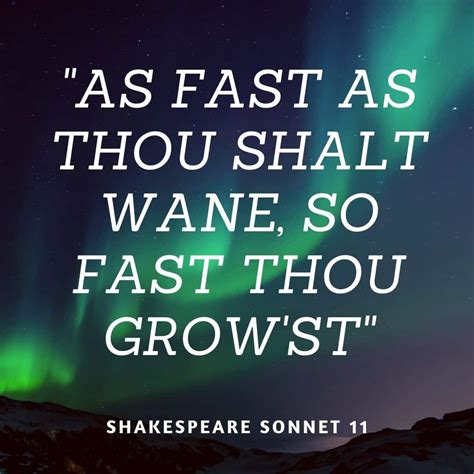 Sonnet 11 As Fast As Thou Shalt Wane So Fast Thou Grow ️