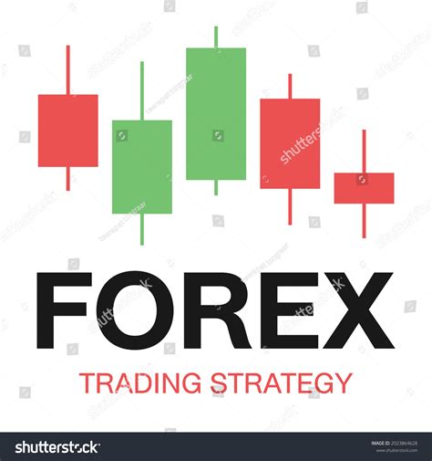 Logo Forex Trading Candlestick Pattern Minimal Stock Vector Royalty
