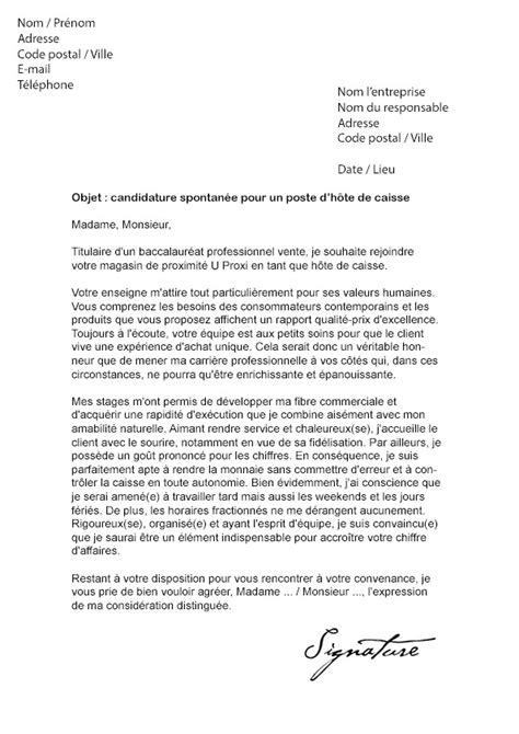 Exemple De Lettre De Motivation Pour Un Emploi Hotesse De Caisse
