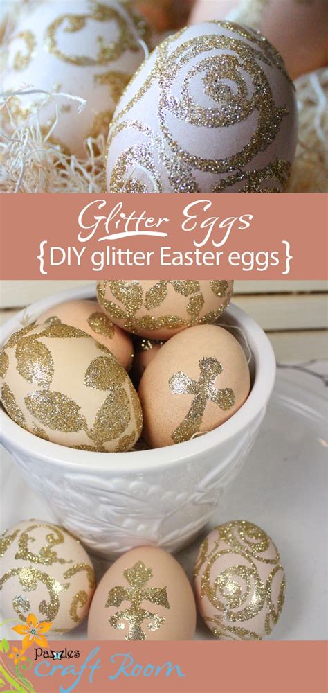 Glitter Eggs Pazzles Craft Room Easter Crafts Diy Glitter Diy