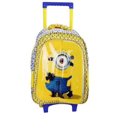 Mochila Com Rodinhas Minions Triple Fun 5761 Xeryus