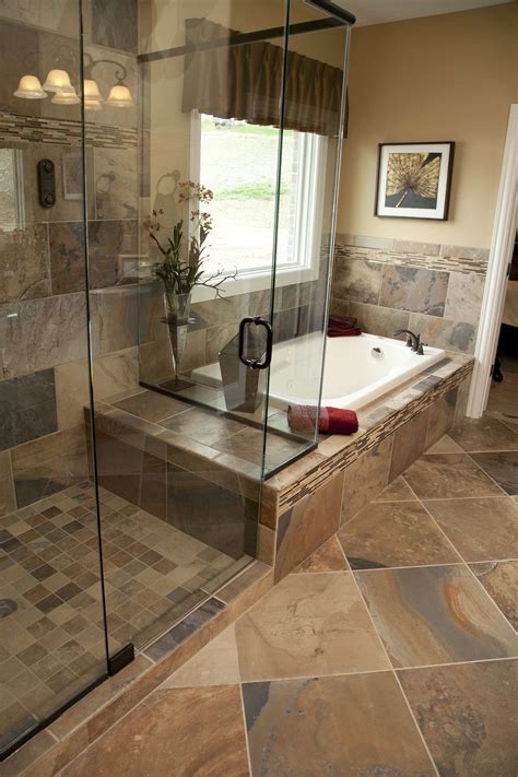 If you're using individual tile pieces, make sure to leave room for spacers. 33 stunning pictures and ideas of natural stone bathroom ...
