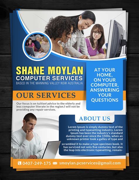 Modern Personable Computer Flyer Design For Shane Moylan Computer
