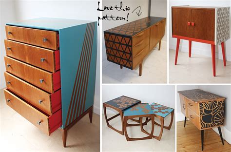 Project Upcycle Geometric Furniture Repurposed Furniture Vintage