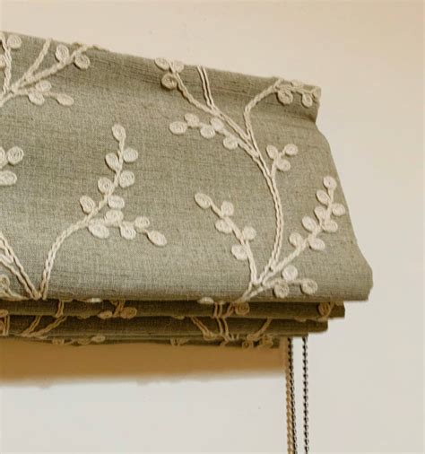 Roman Blinds Made To Measure Chain Headrail Blackout Lining Etsy Uk