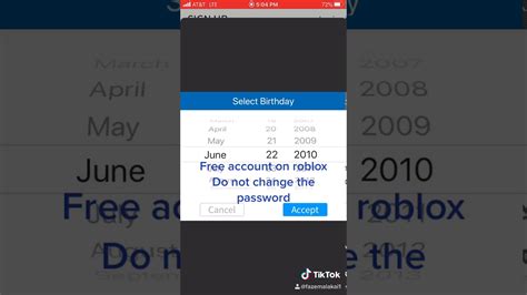Free Account For Roblox Dont Change The Password Youtube