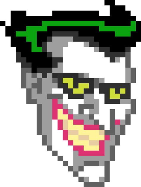 Joker Pixel Art Minecraft Png Download Pixel Art Minecraft Joker