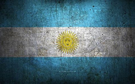 Bandera Argentina De Metal Arte Grunge Países Sudamericanos Día De Argentina Fondo De