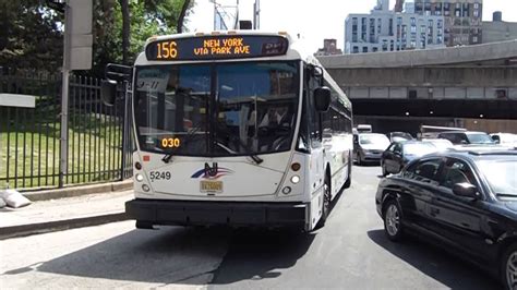 New Jersey Transit Nabi Bus 5249 Trying To Get Through Traffic In New