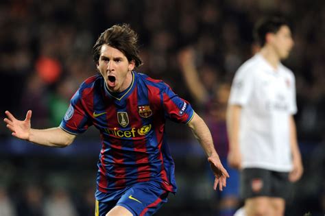 On This Day Lionel Messi Hits Four Against Arsenal In The Champions