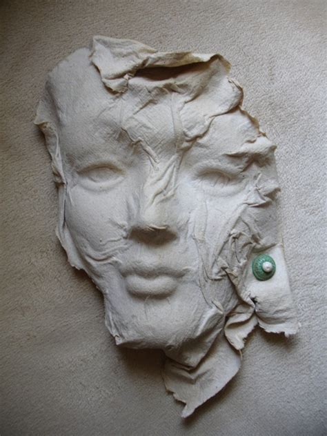 Face Sculpture Handmade Paper Art Face Paper Sculpture