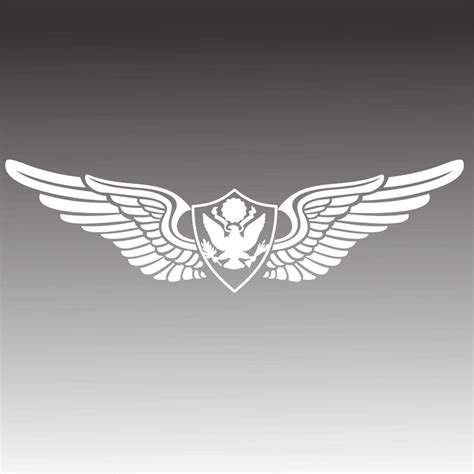 Us Army Aviation Badge Crew Chief Wings Decal Military