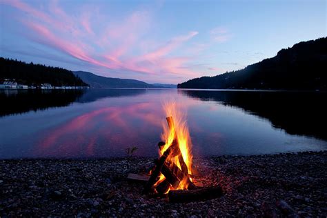 Campfire With Sunset Reflected Photograph By Patrick Orton Fine Art