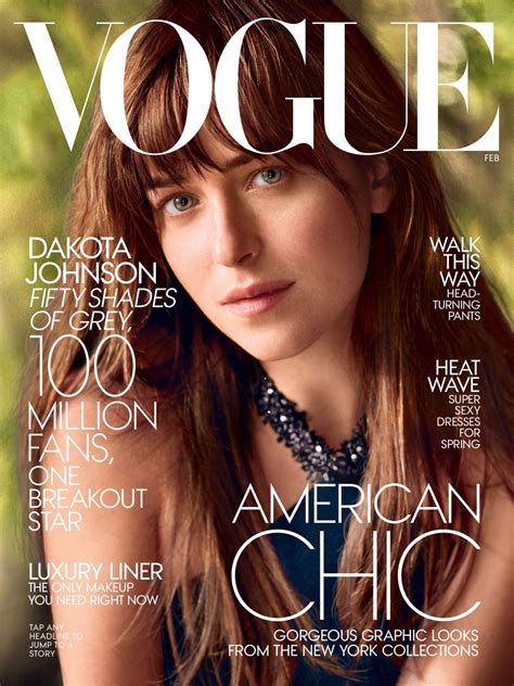 Dakota Johnson Vogue Magazine February 2015 Issue Celebmafia
