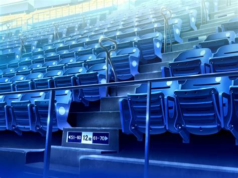 Anime Landscape Baseball Stadium Seats Anime Background