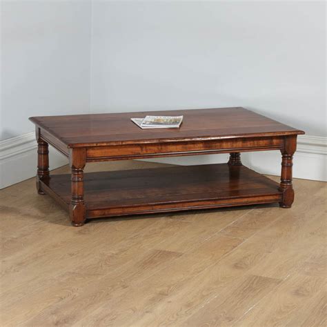 Vintage English 17th Century Style Cherry Wood Rectangular Coffee Table
