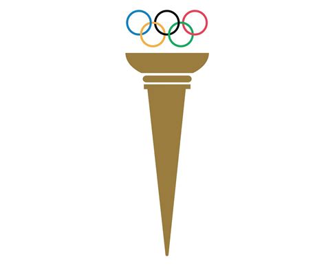 Torch With Official Symbol Olympic Games Tokyo 2020 Japan Abstract