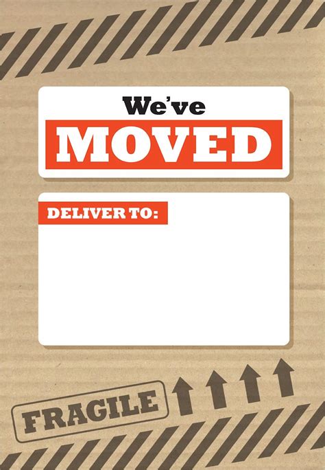 Free Printable Moving Announcements Cards
