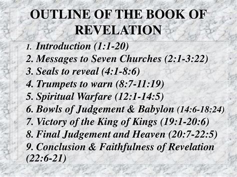 Ppt Outline Of The Book Of Revelation Powerpoint Presentation Free