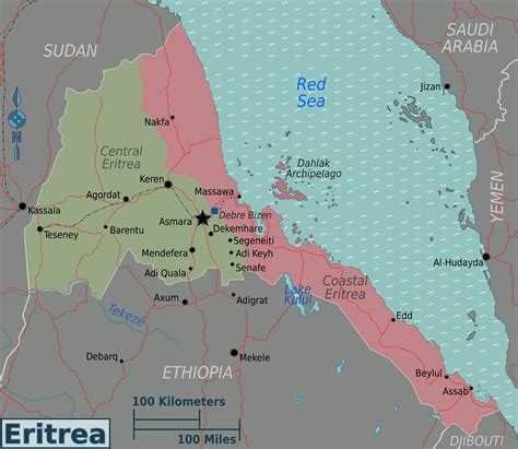 Leaks from eritrea, africa's north korea. Political map of Eritrea. Eritrea political map | Vidiani.com | Maps of all countries in one place