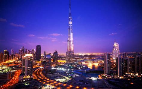 Night Burj Khalifa Tower Dubai Wallpaper 1680x1050
