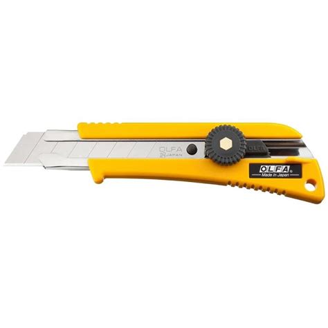 Olfa 18mm L 2 Ratchet Wheel Lock Utility Knife With Rubber Inset