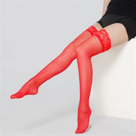 Woman Fashion Ladys Sex Lace Top Stay Up Thigh High Stockings