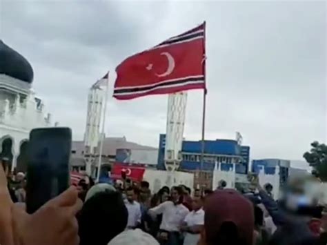 Milad Gam Bendera Bulan Bintang Berkibar Di Masjid Raya Tagar