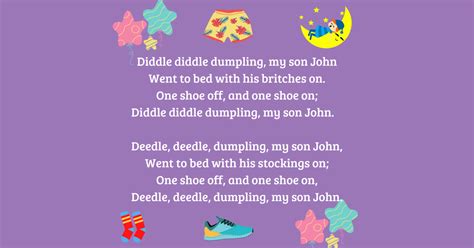 Diddle Diddle Dumpling Printable Lyrics Origins And Video