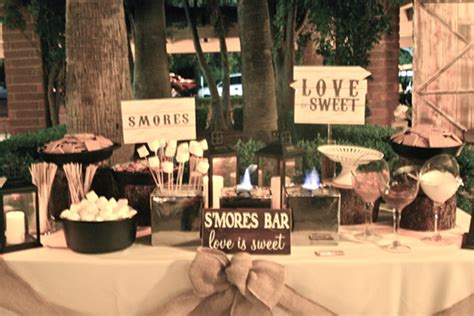 You can still make s'mores and go camping in your own backyard with this easy diy s'mores bar! Wedding S'more Bar Ideas — Water-mouthing Dessert Bar Inspiration - Page 2