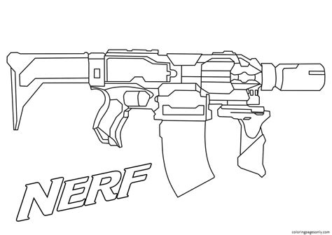 31 Nerf Gun Coloring Pages Free Pictures