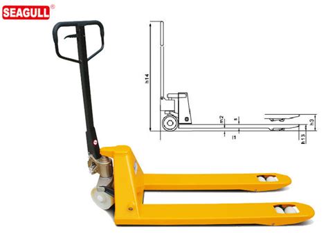 Manual Pallet Truck Rated Load 2500 3500kg With 54mm Fork Thickness