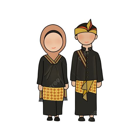 Ilustração Vestido Tradicional West Nusa Tenggara Png Ilustração