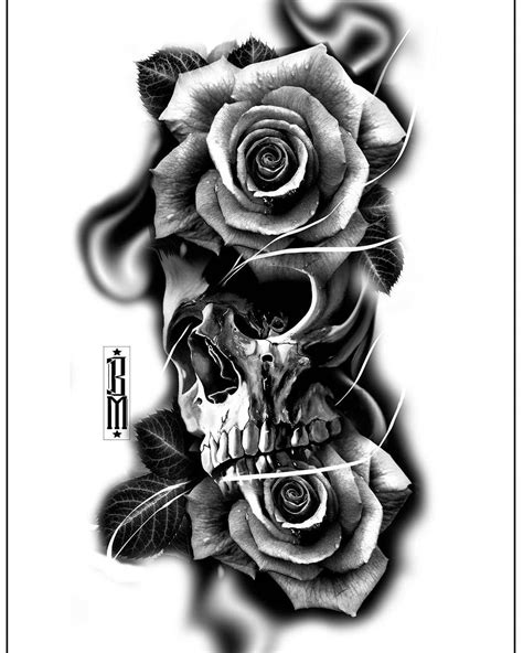 Tattoos Designs Skulls And Roses