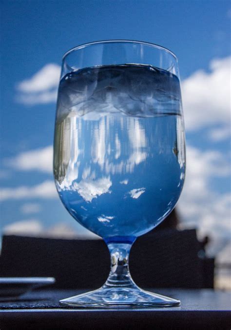 Clouds Through Glass Of Water Water Glass Clouds