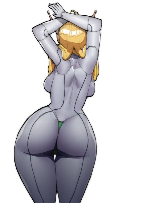 Rule 34 Arms Up Ass Back Big Ass Blonde Hair Cave Story Curly Brace Curvy Doublehero Long Hair