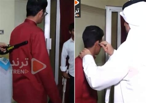 شاهد طريقة تفتيش طلاب الثانوية قبل دخولهم لقاعات الاختبارات بالكويت