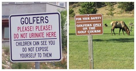 21 Funny Golf Signs That Will Be Appreciated By Golfers