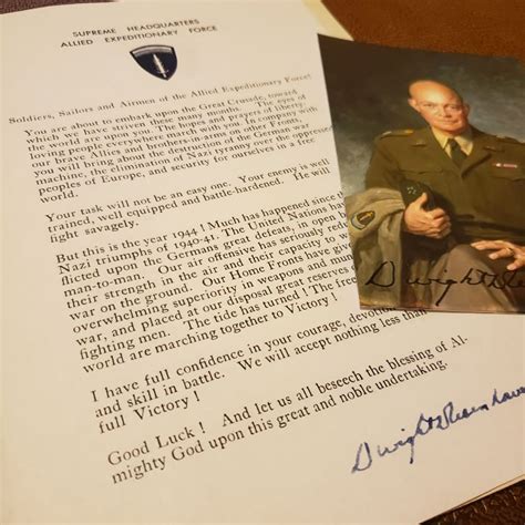 Eisenhower D Day Letter From Book Photo Krausepapierwerke