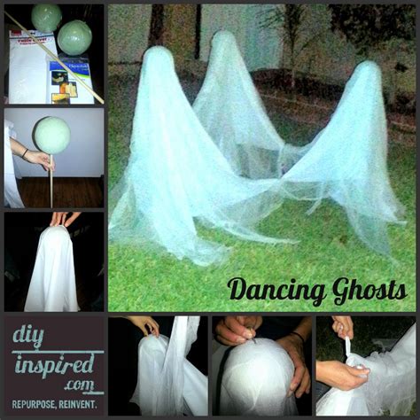 Dancing Ghosts Diy Inspired Halloween Ghost Decorations Halloween